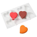 silicone 8-hole heart cake mold